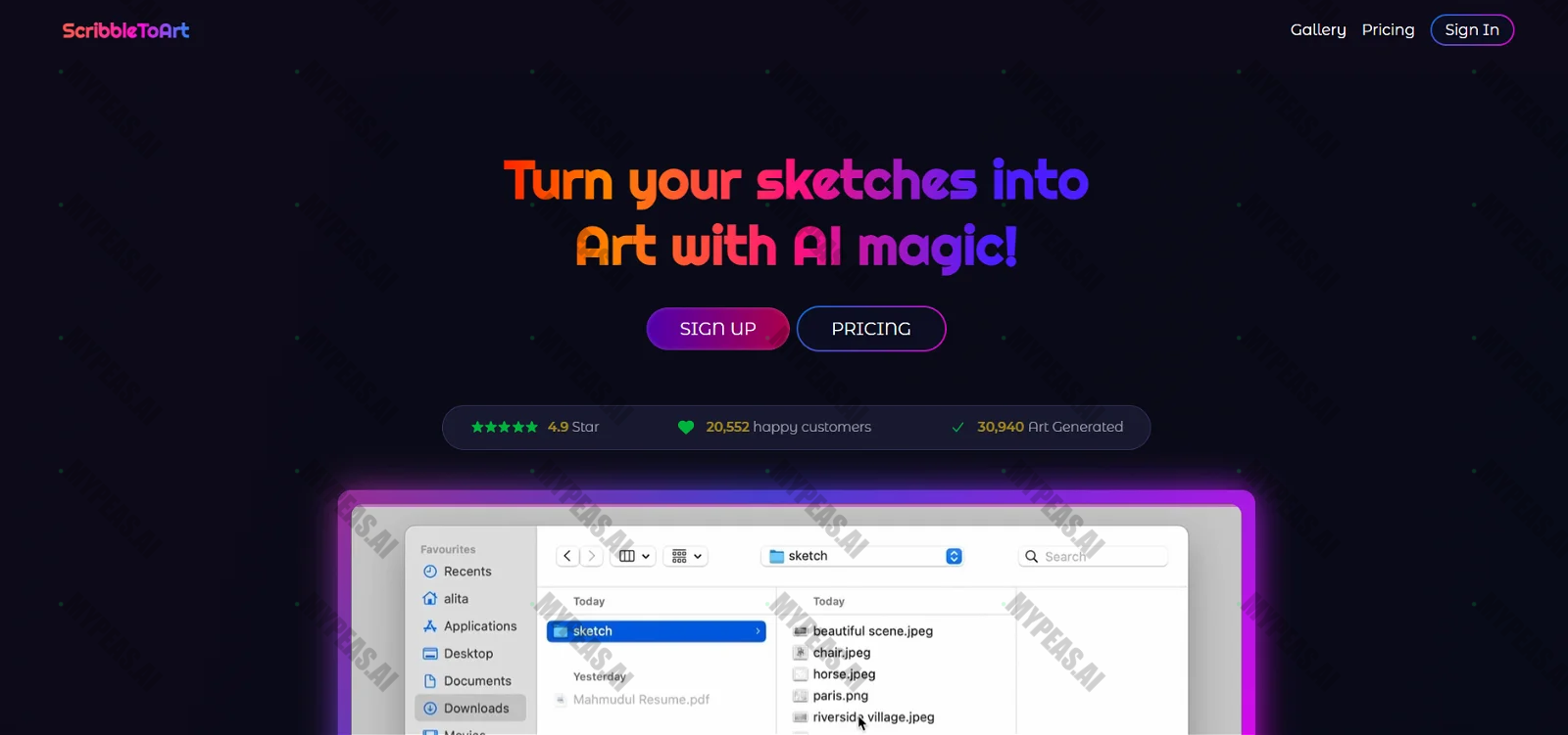 Scribbletoart screenshot
