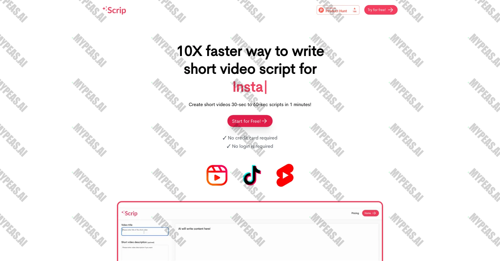 Scrip AI screenshot