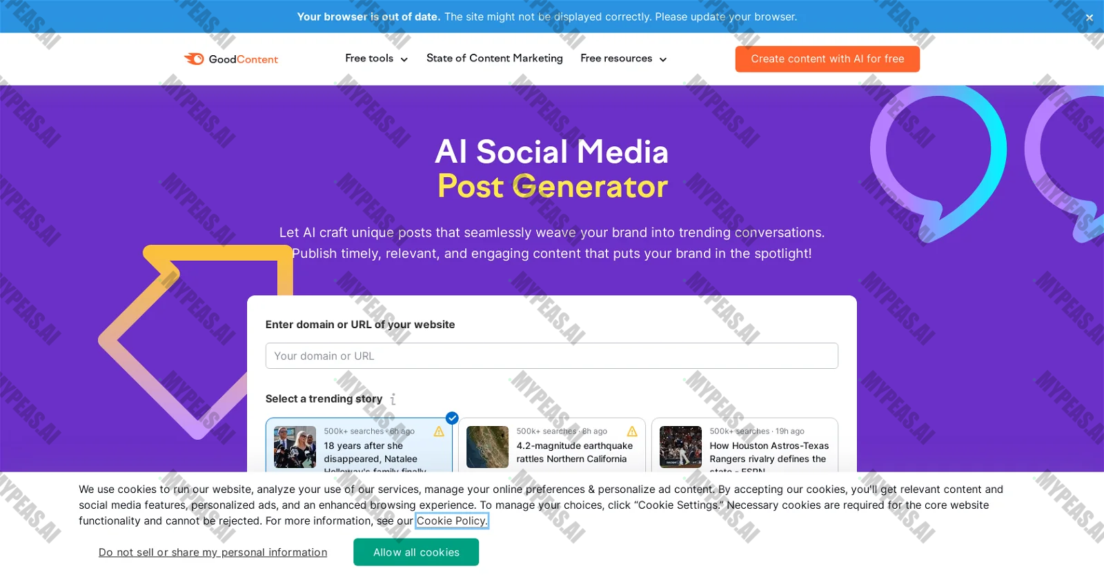 Semrush screenshot