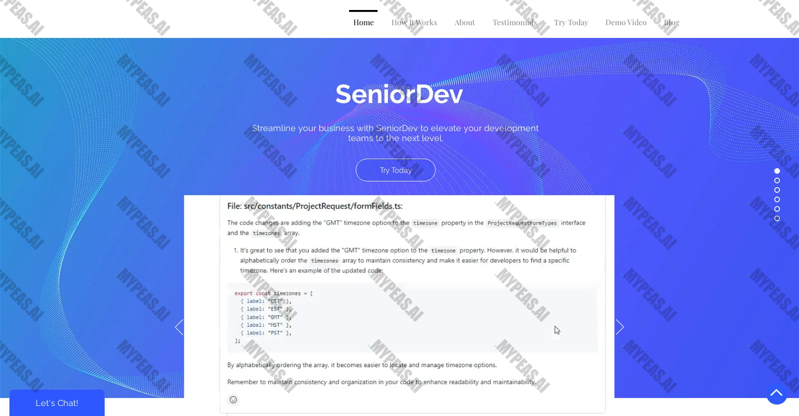 SeniorDev screenshot