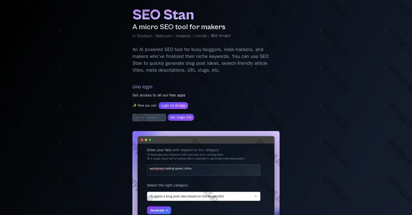 SEO Stan screenshot