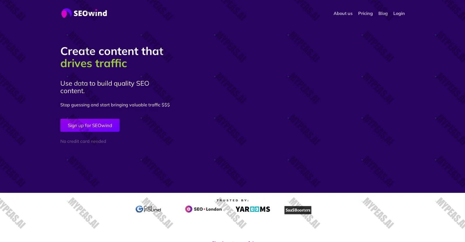 SEOwind screenshot