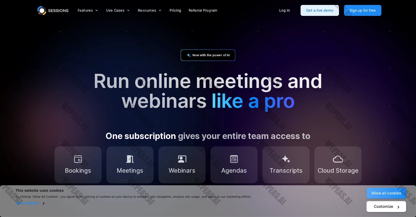 Sessions.us screenshot