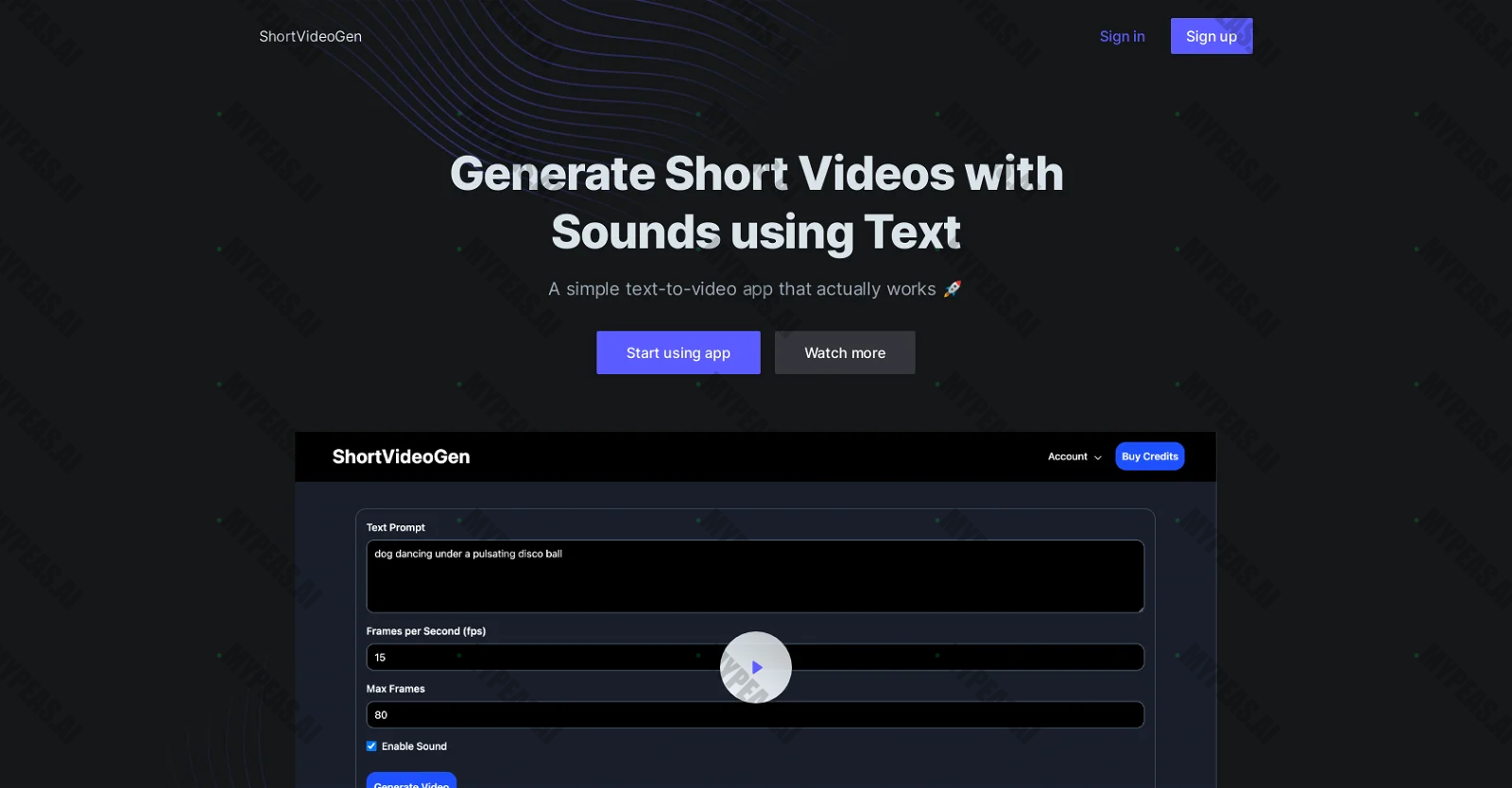 ShortGen Video screenshot