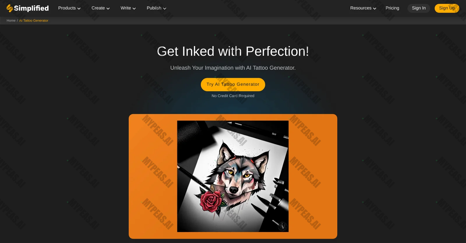 Simplified Tattoo Generator screenshot