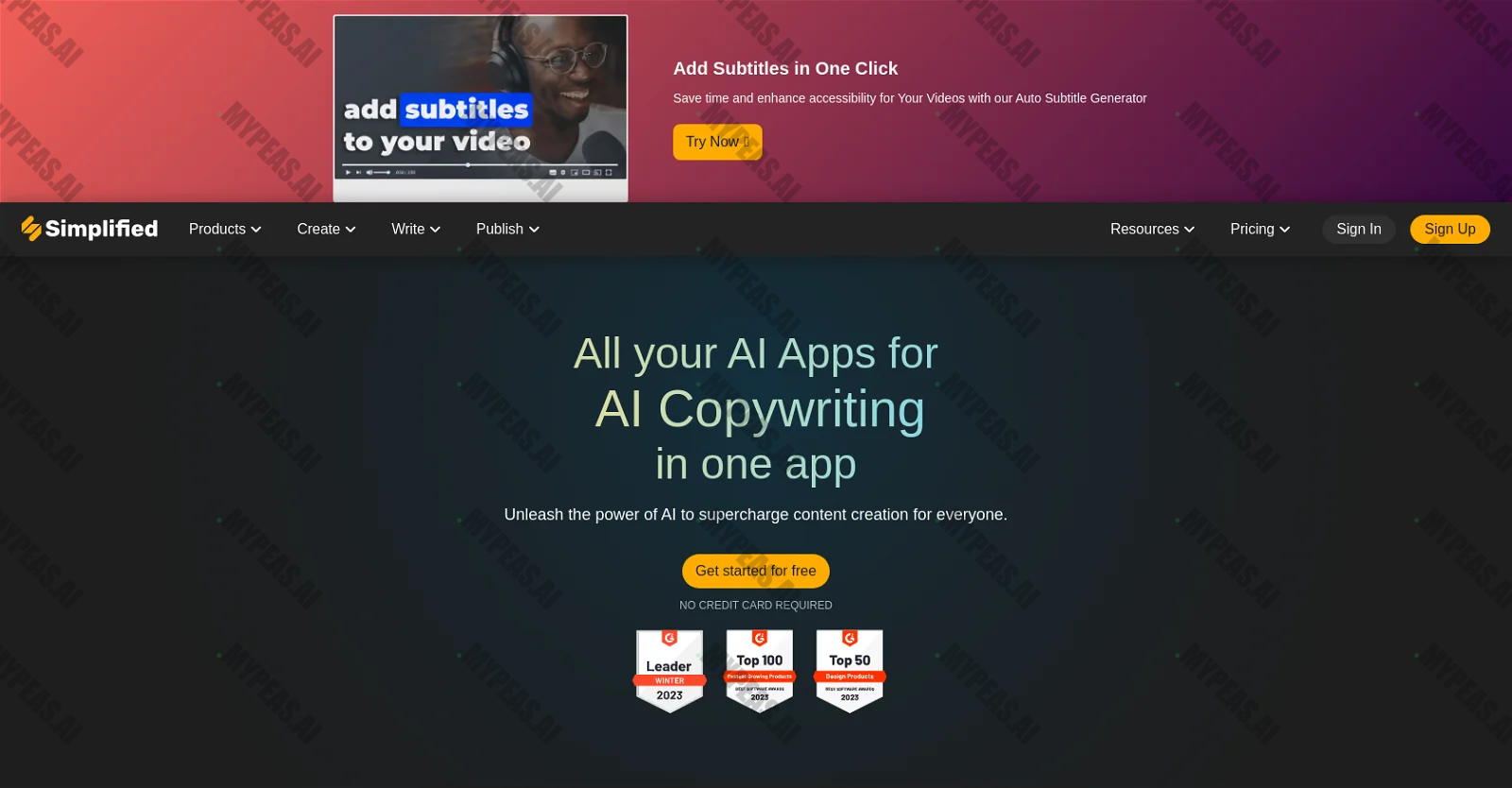 Simplified screenshot