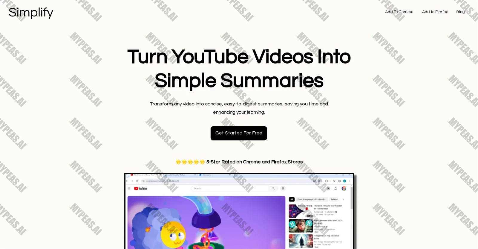 Simplify Extension screenshot