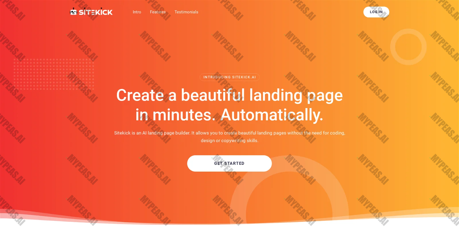 Sitekick screenshot