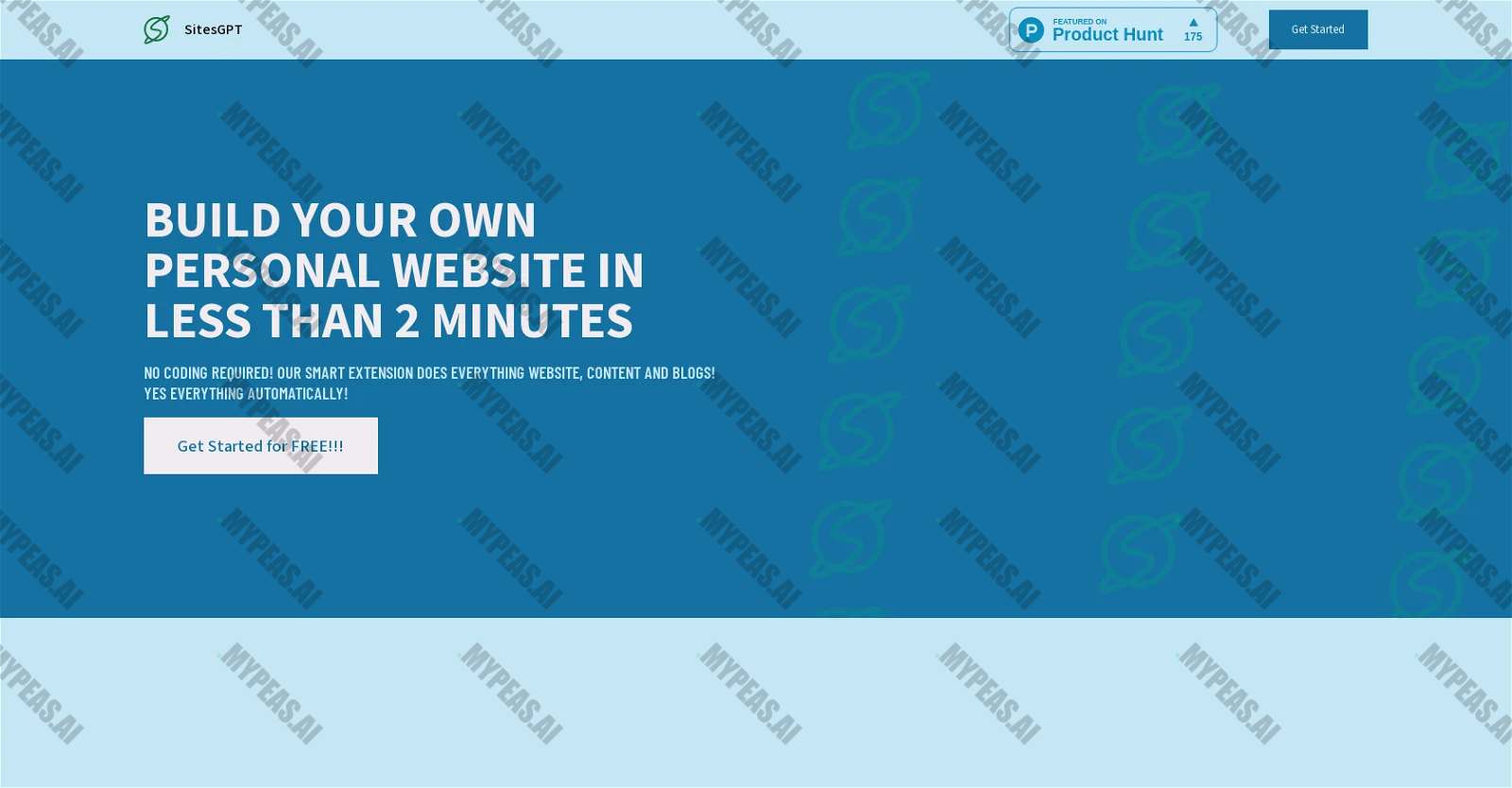 SitesGPT screenshot