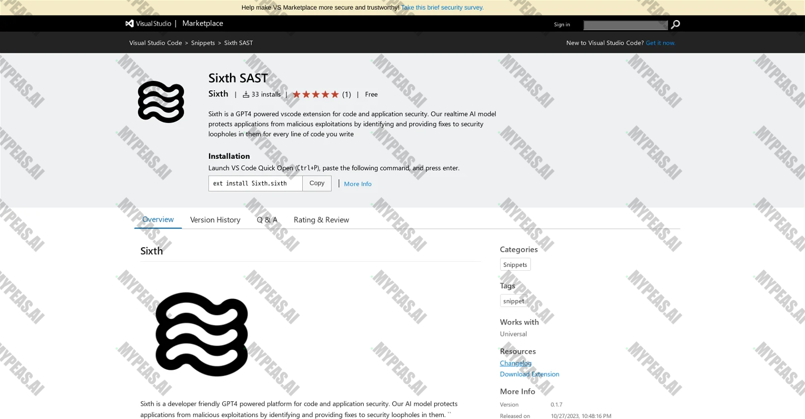 Sixth SAST screenshot