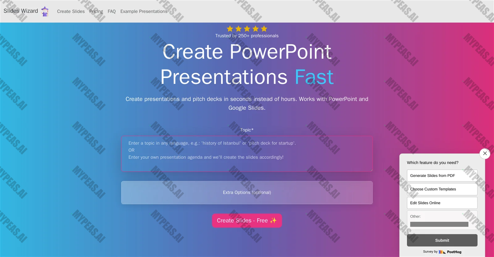 Slides Wizard screenshot