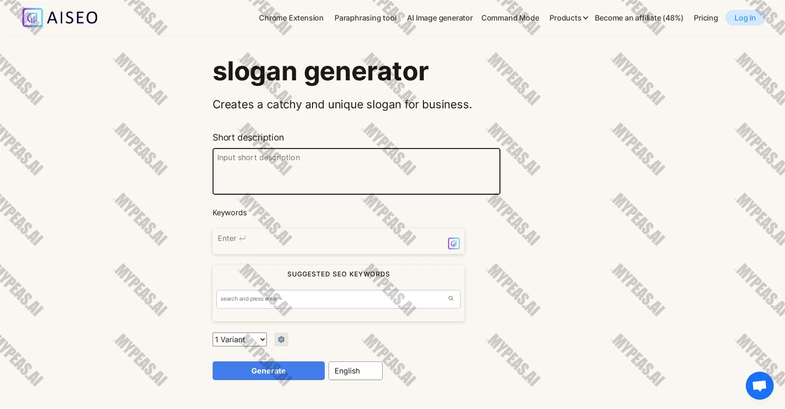 Slogan Generator screenshot