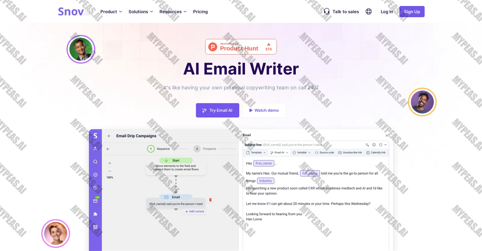 Snov Email Writer screenshot