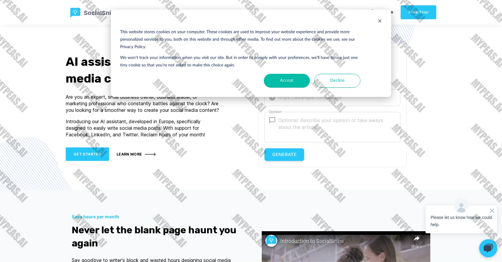 Socialsnips screenshot