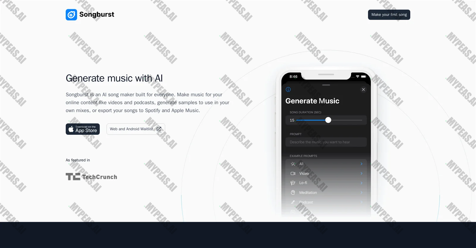 Songburst screenshot