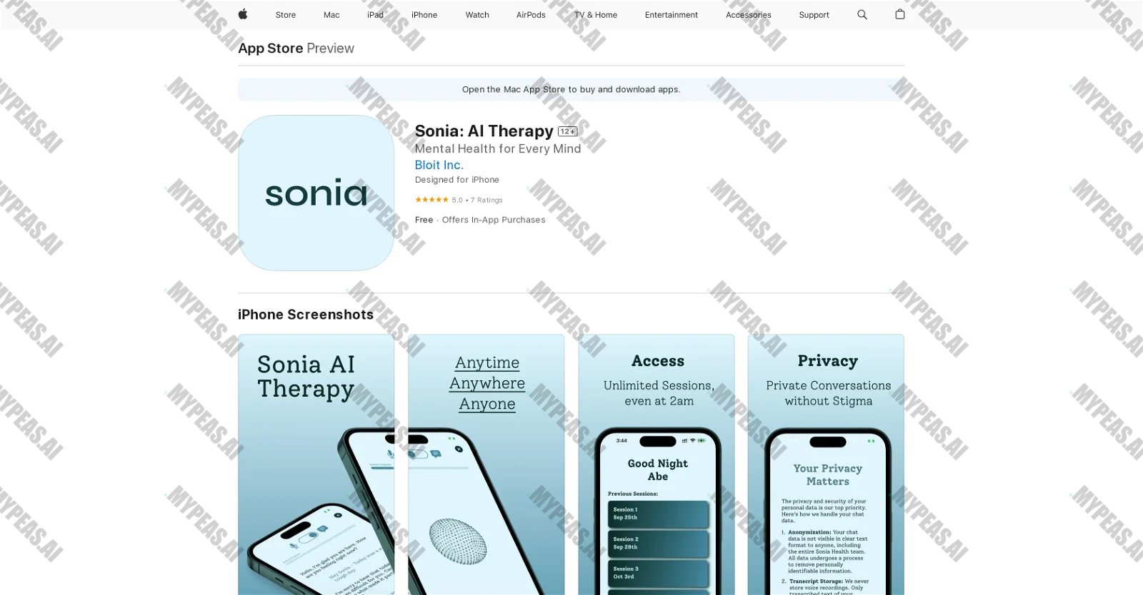 Sonia: AI Therapy screenshot