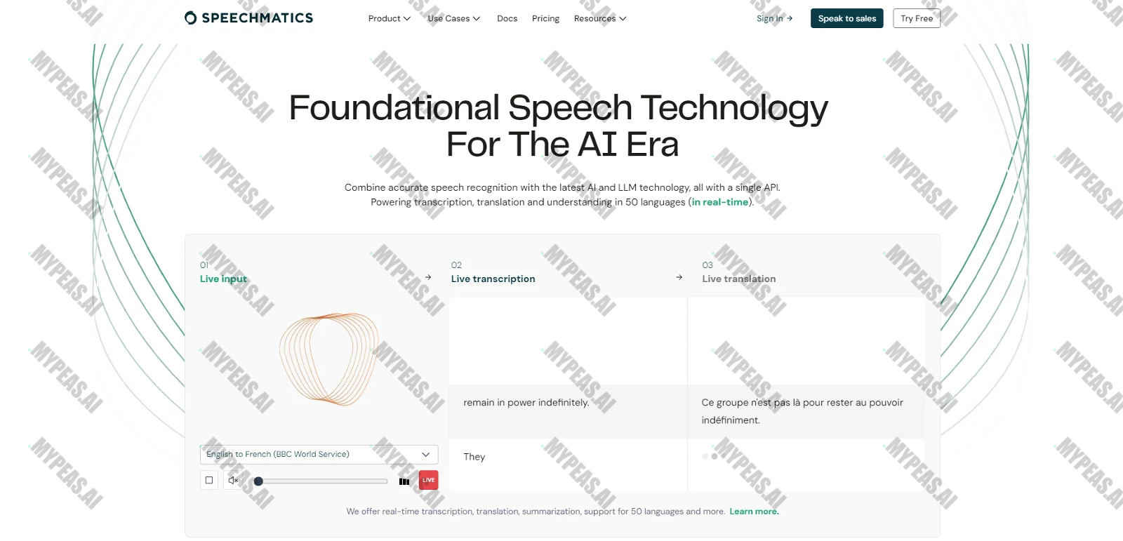 Speechmatics screenshot