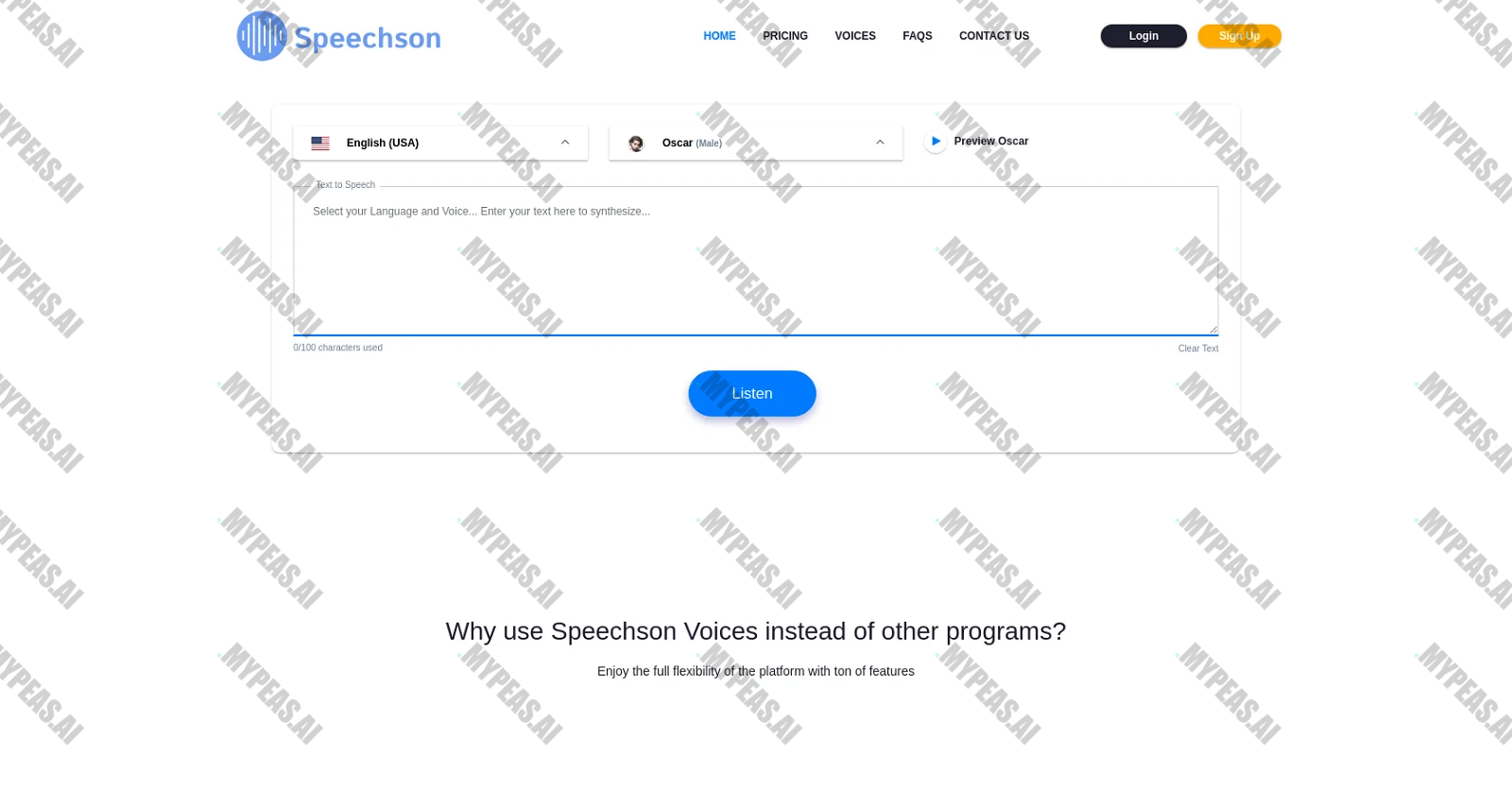 Speechson screenshot