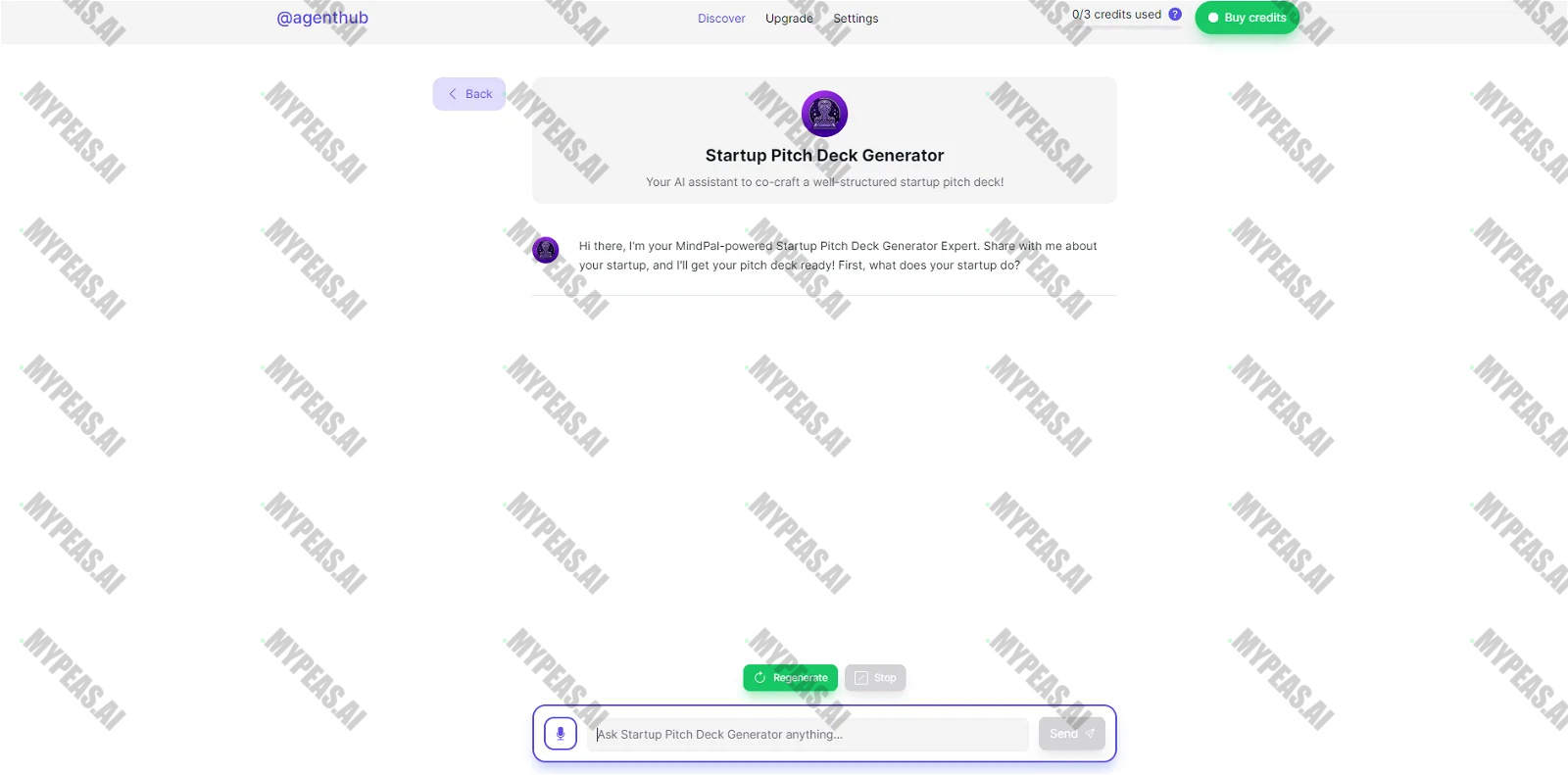 Startup Pitch Deck Generator screenshot
