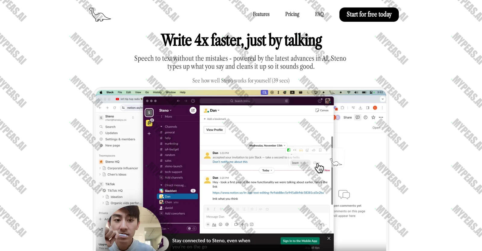 Steno.com screenshot