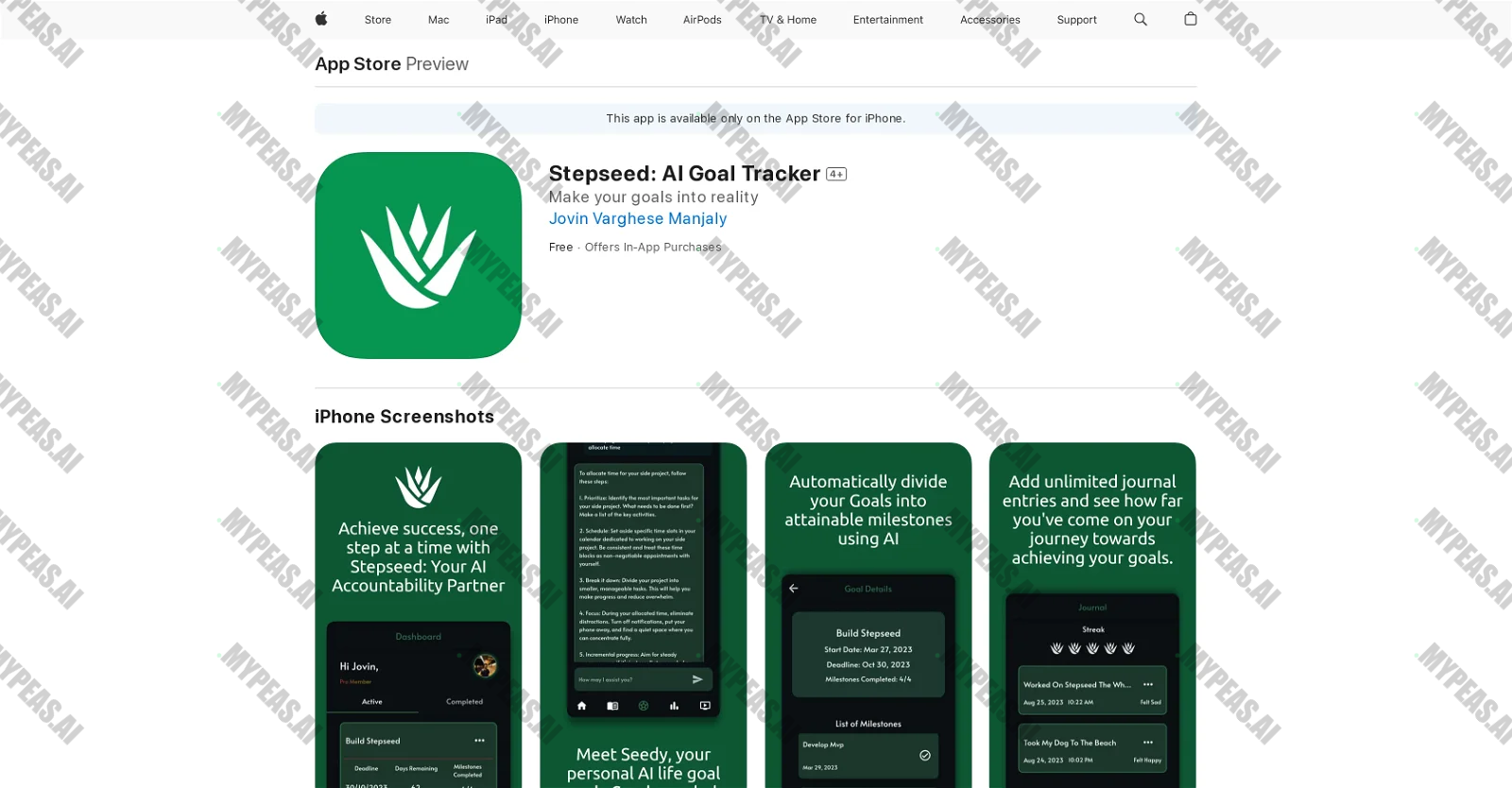 Stepseed screenshot