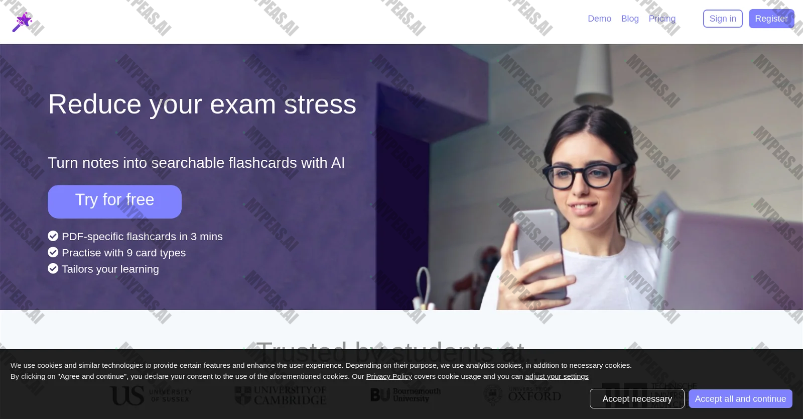 Studywand screenshot
