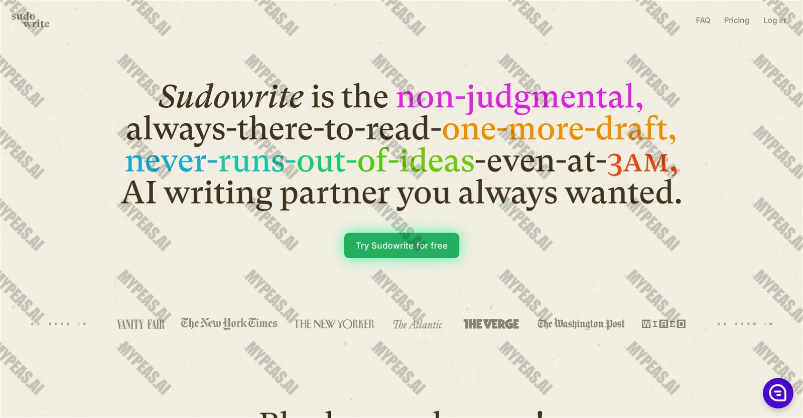 Sudowrite screenshot