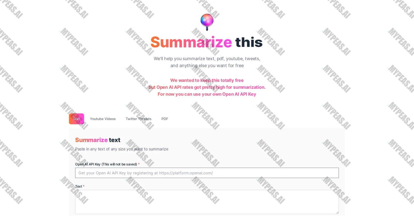 Summarizethis screenshot