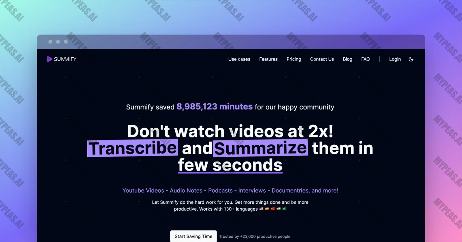 Summify screenshot