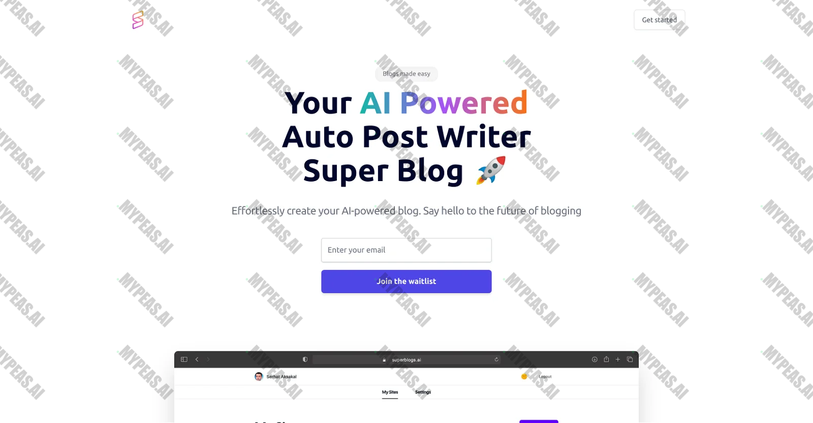 Superblogs screenshot