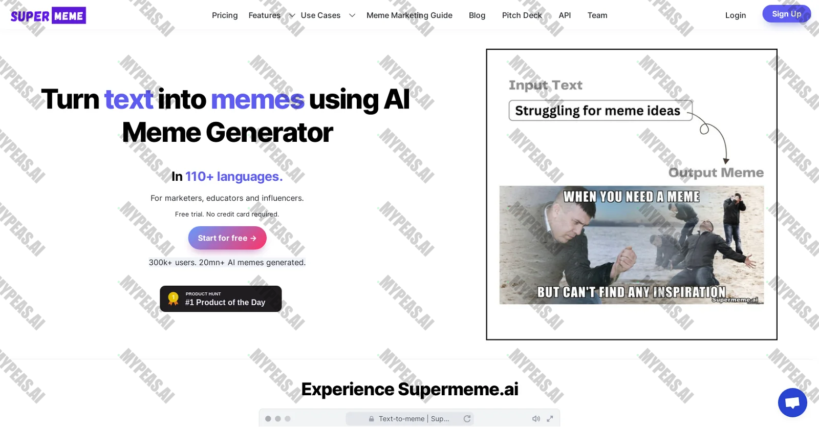 Supermeme.ai screenshot