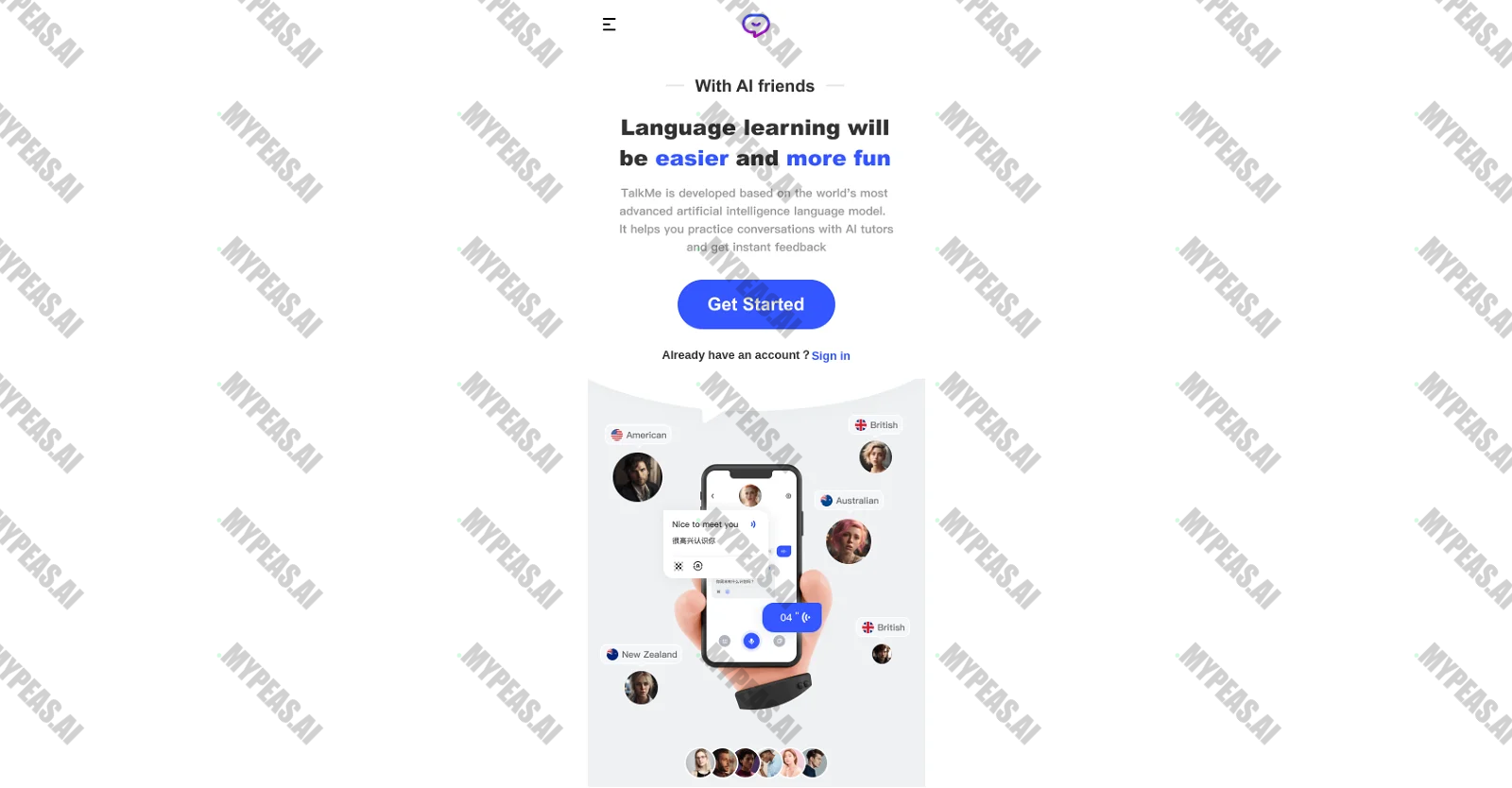 Talkme screenshot