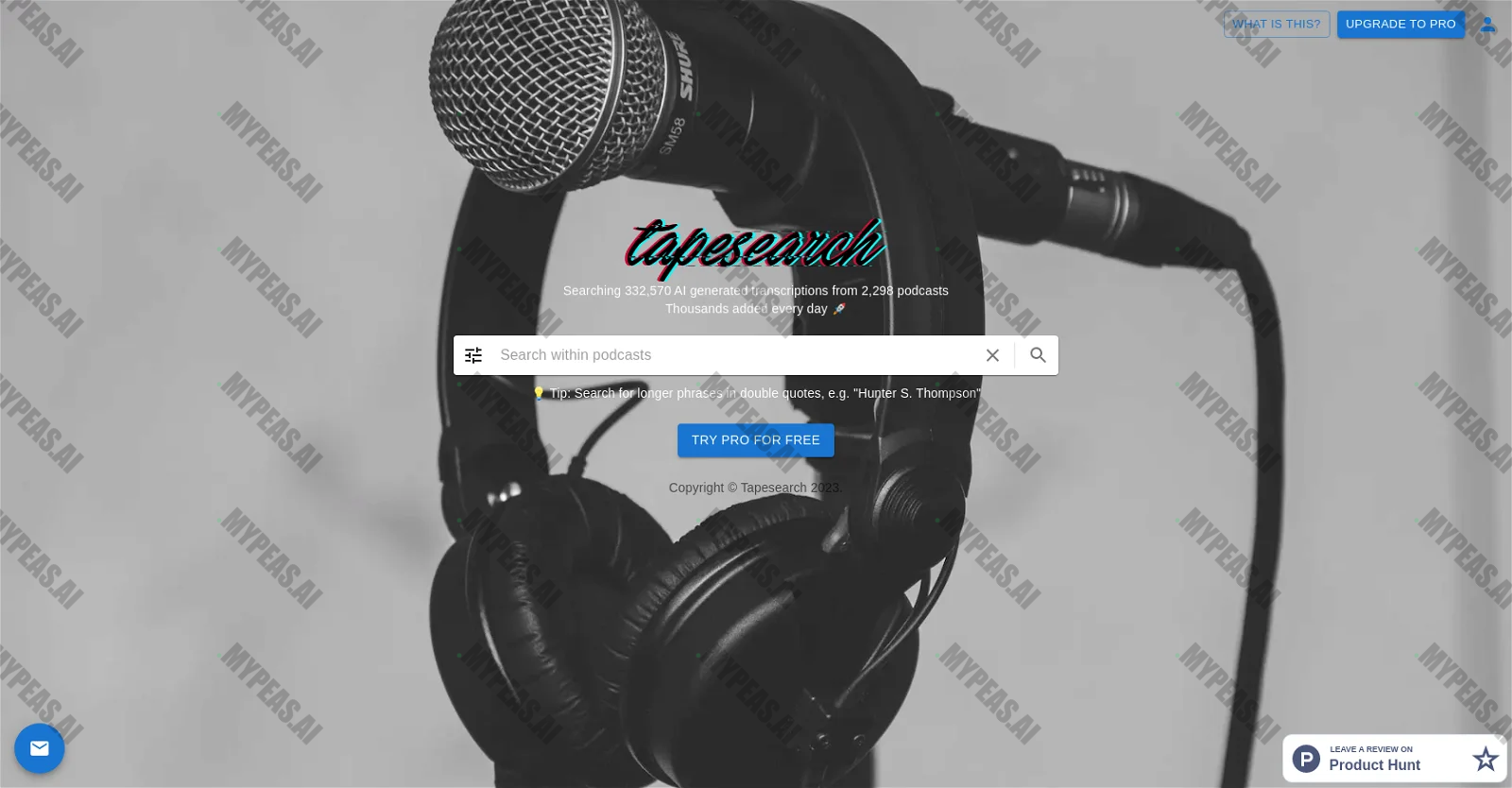 Tapesearch screenshot