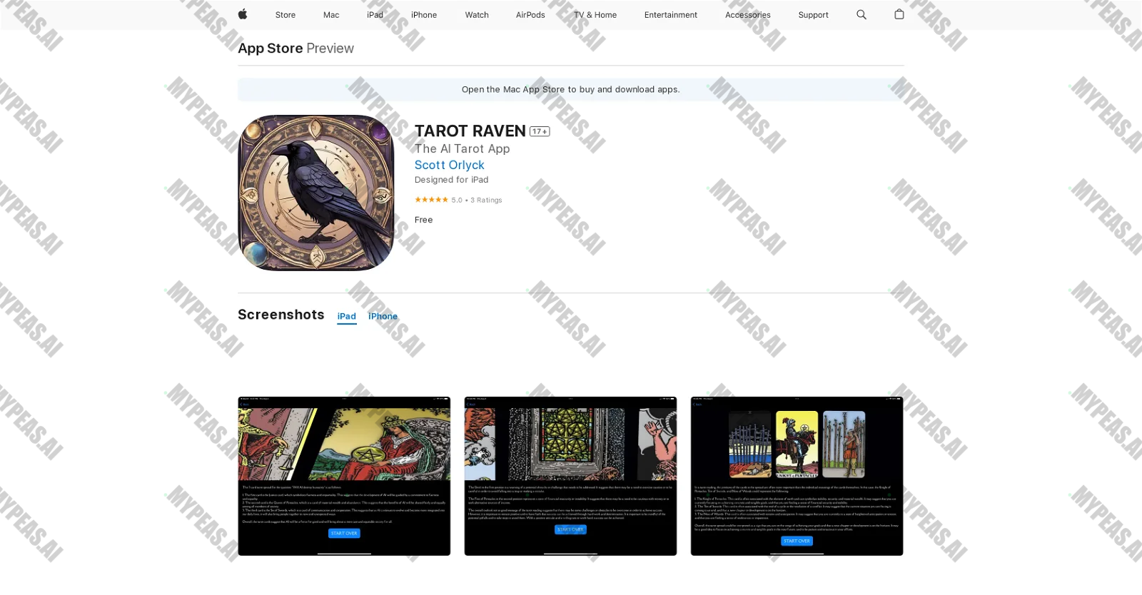 TAROT RAVEN screenshot