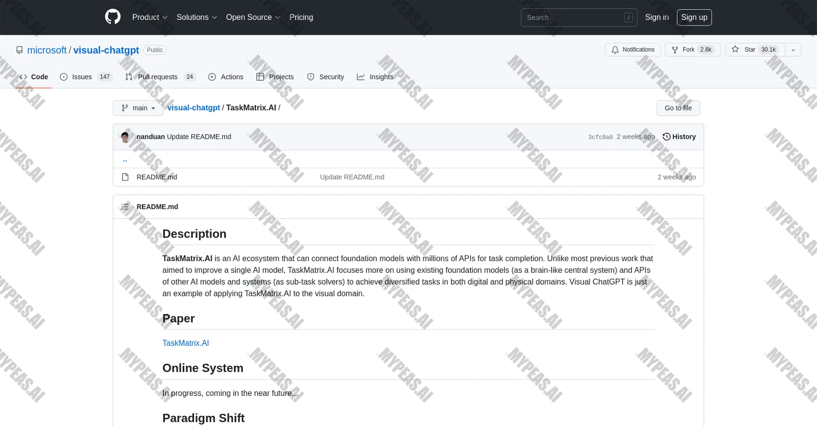 TaskMatrix.AI by Microsoft screenshot