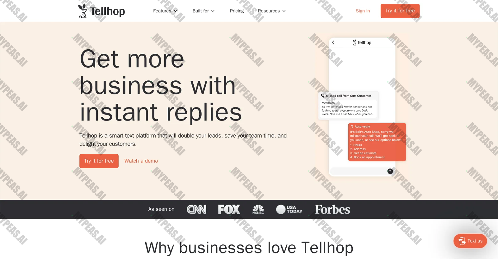 Tellhop screenshot