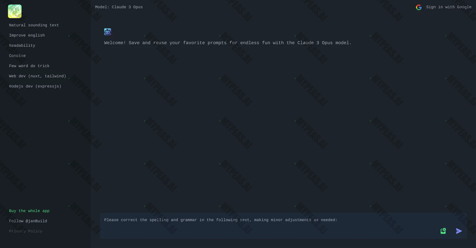 Templates Chat screenshot