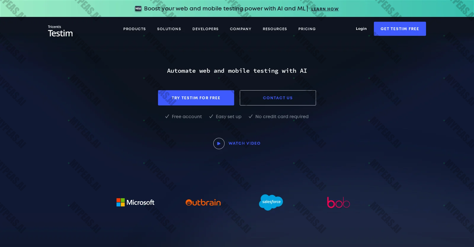 Testim screenshot