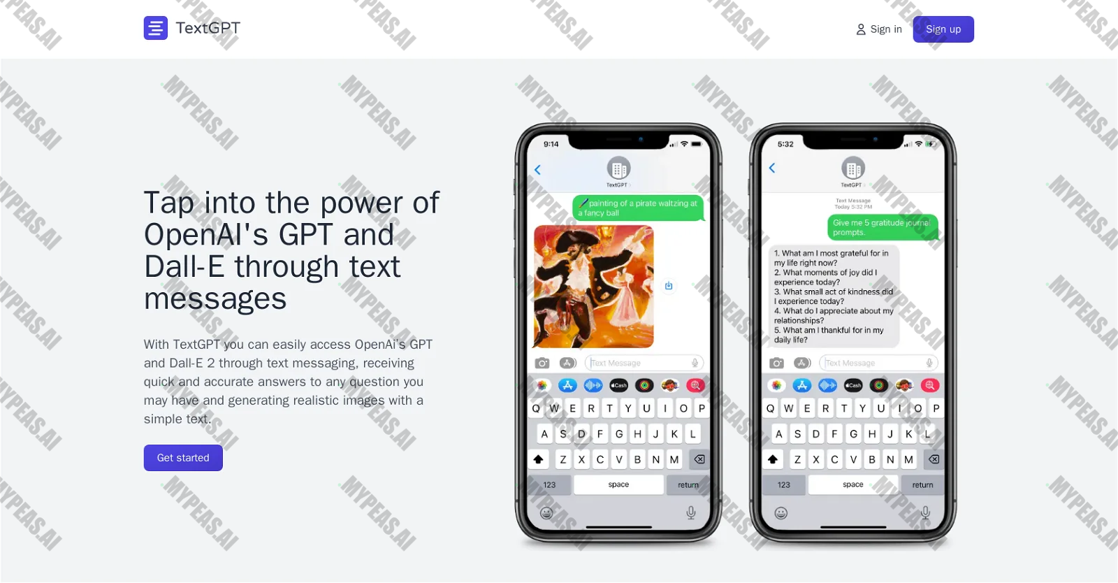 Text GPT screenshot