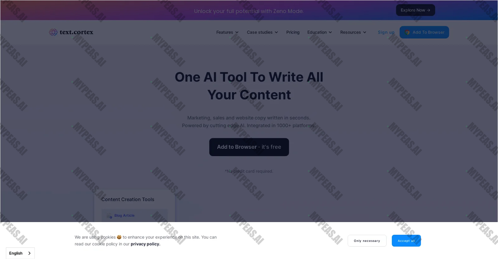 TextCortex screenshot