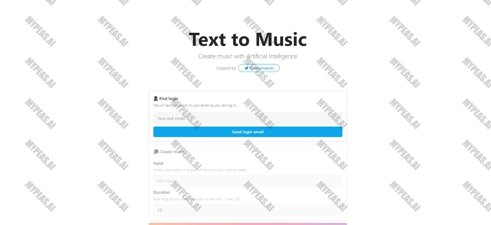 Texttomusic screenshot
