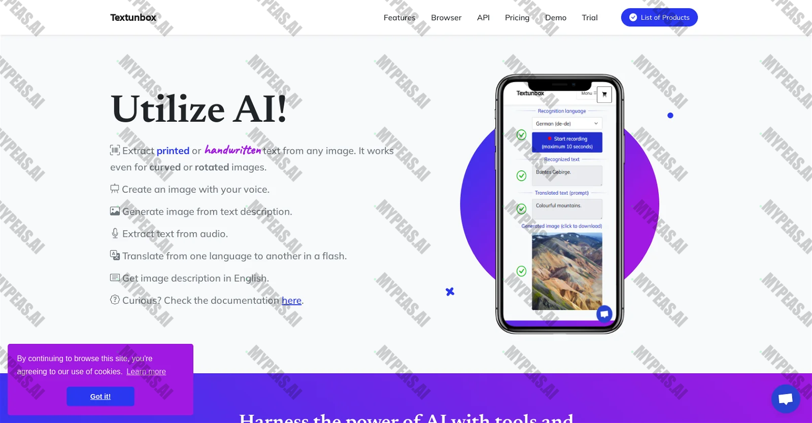 Textunbox screenshot