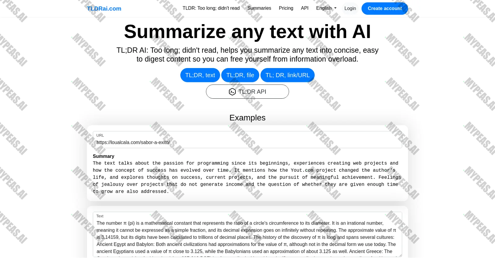 TLDRAI screenshot