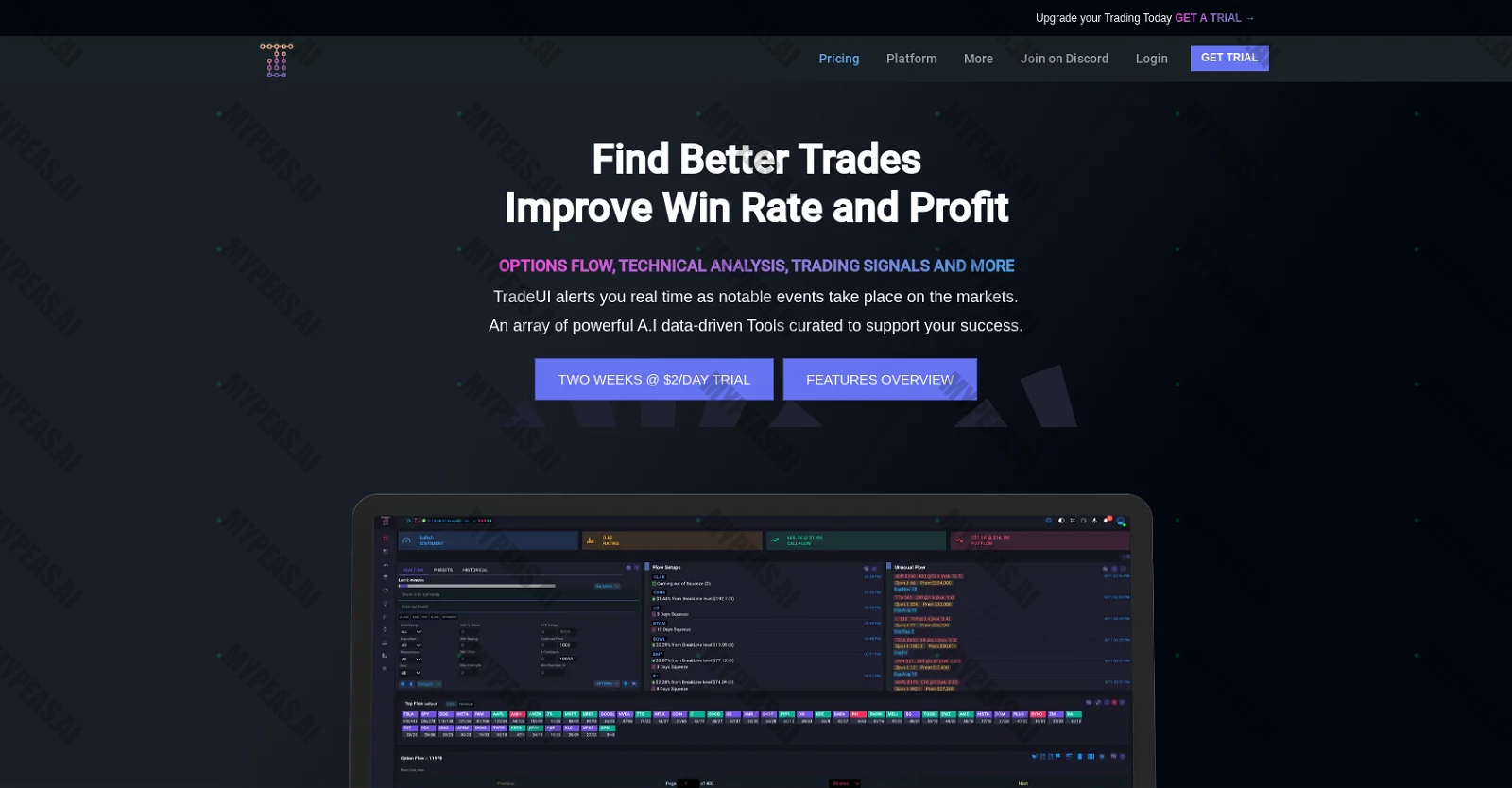 TradeUI screenshot
