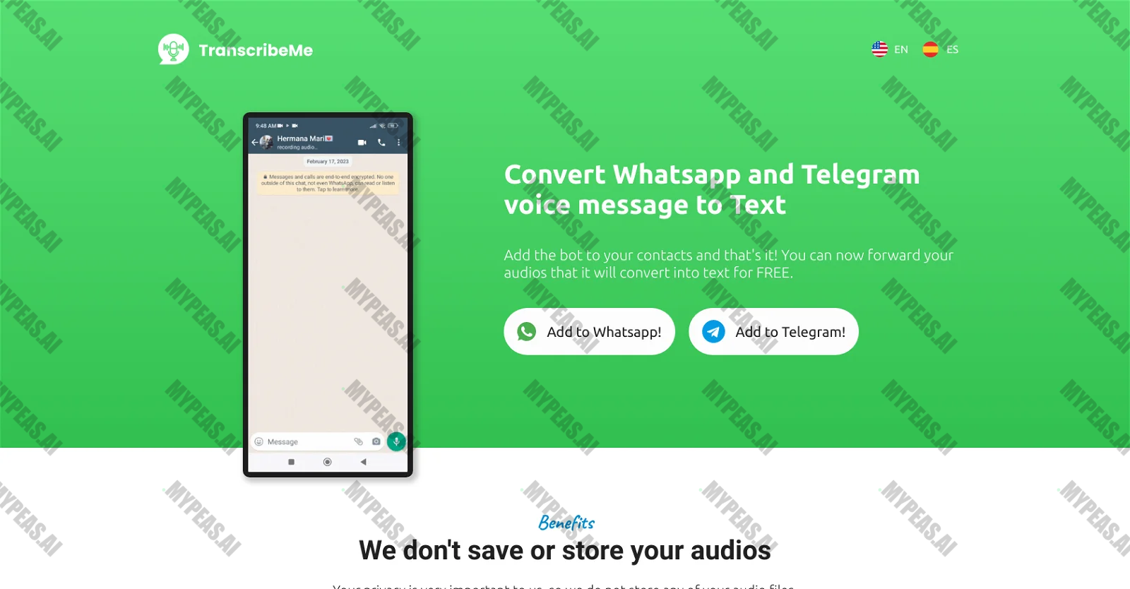 TranscribeMe screenshot