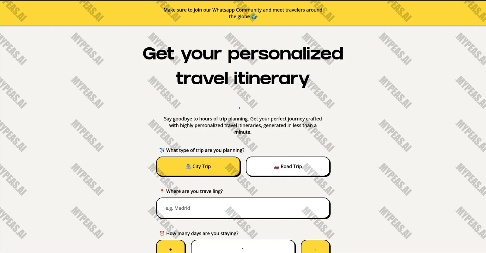 Travelwiz screenshot