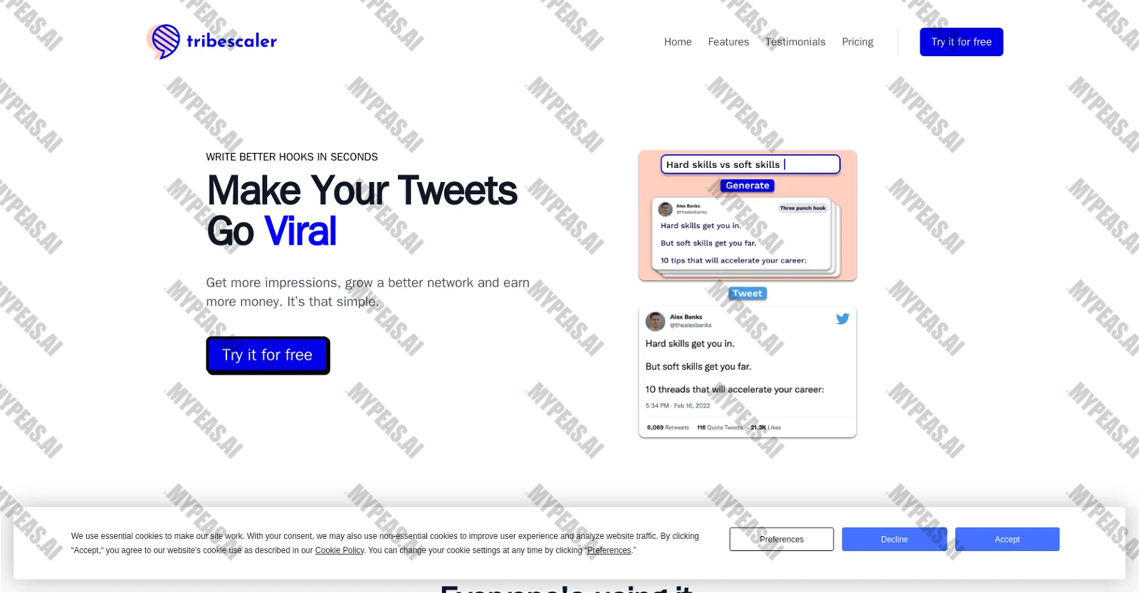 Tribescaler screenshot