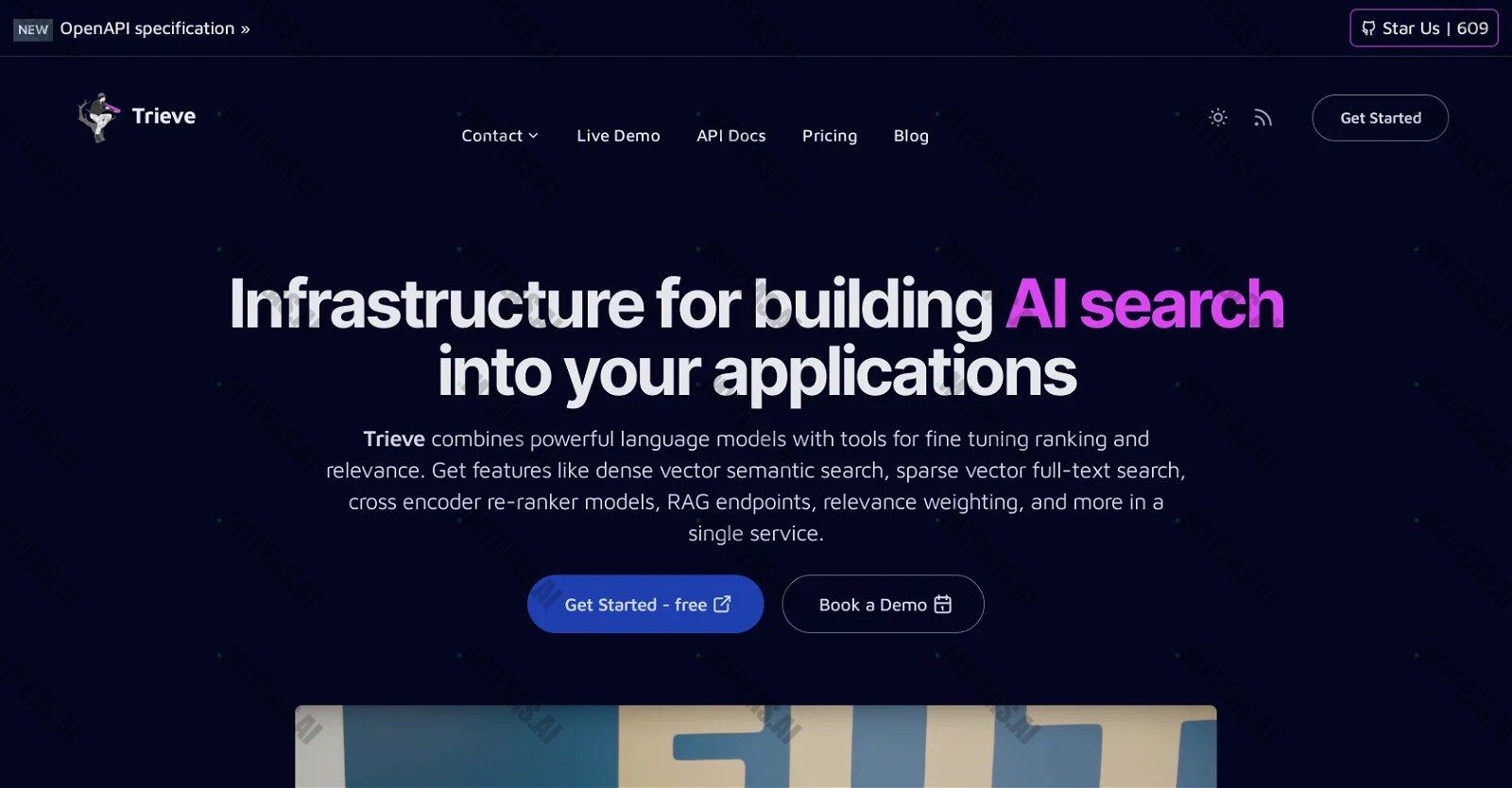 Trieve screenshot