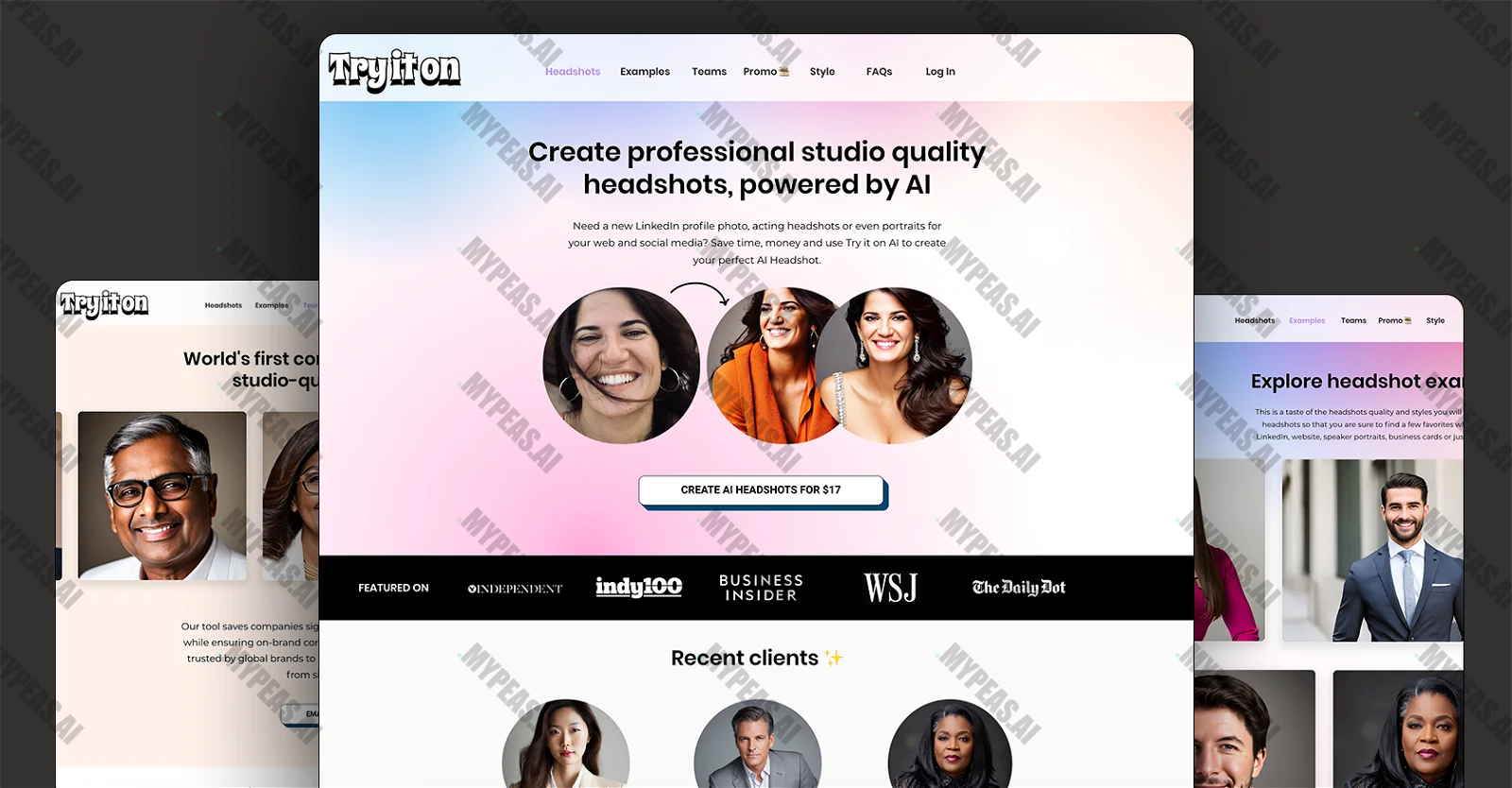 Try it on AI screenshot