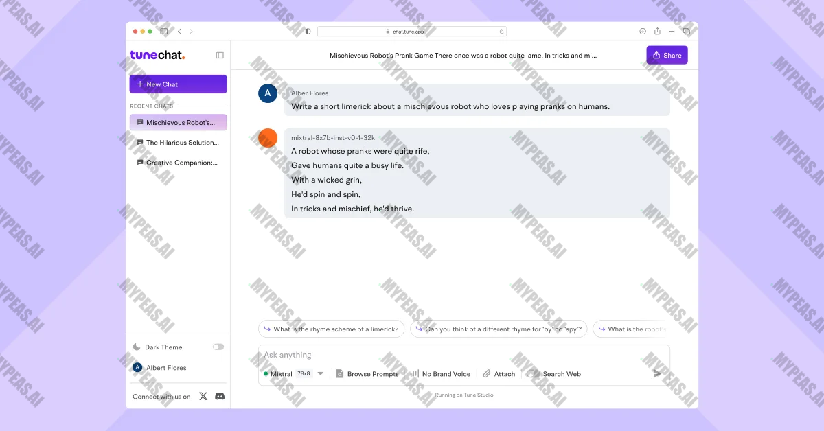 Tune Chat screenshot